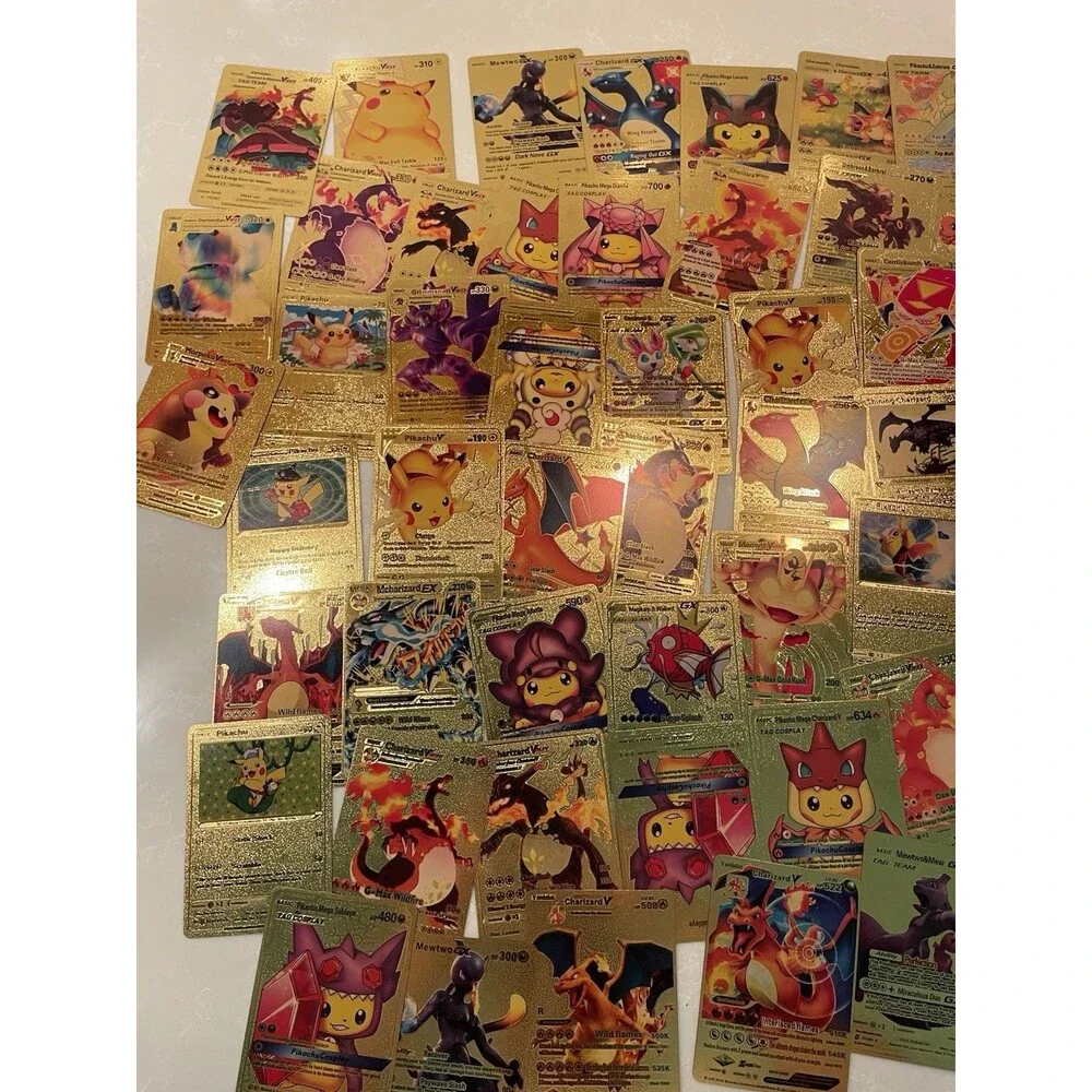Lot of 5 Pokémon Gold Cards Random Draw No Duplicates